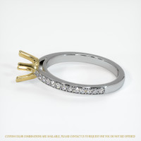 14K Yellow & White Pave Ring Setting Image