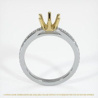 14K Yellow & White Pave Ring Setting Image