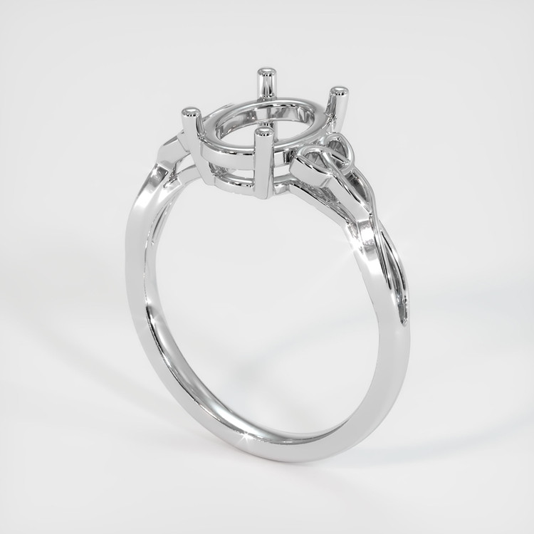 14K White Gold Celtic Ring Setting