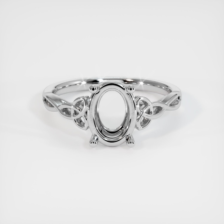 14K White Gold Celtic Ring Setting