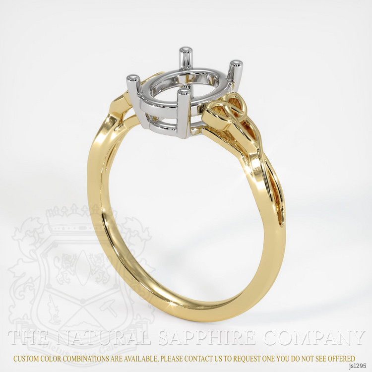 14K White & Yellow Celtic Ring Setting