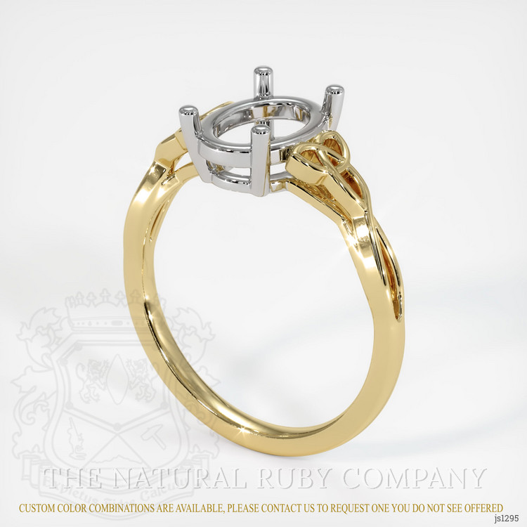 14K White & Yellow Celtic Ring Setting