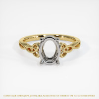 14K White & Yellow Celtic Ring Setting Image
