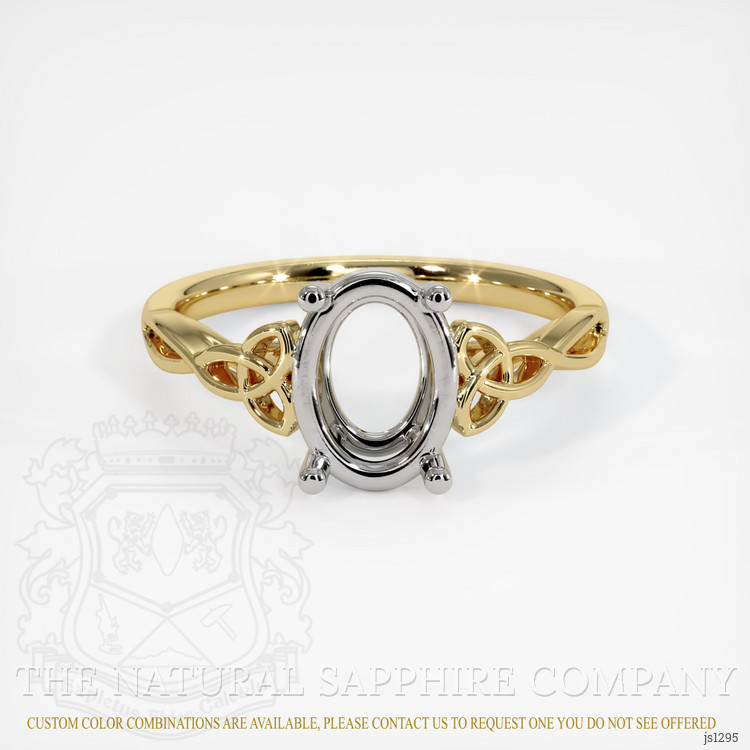 14K White & Yellow Celtic Ring Setting
