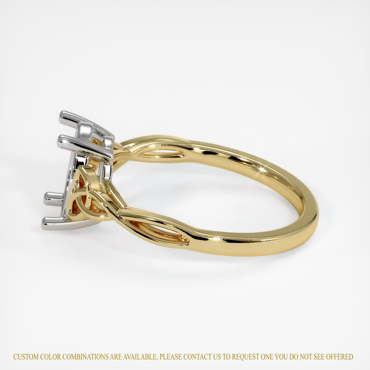 14K White & Yellow Celtic Ring Setting