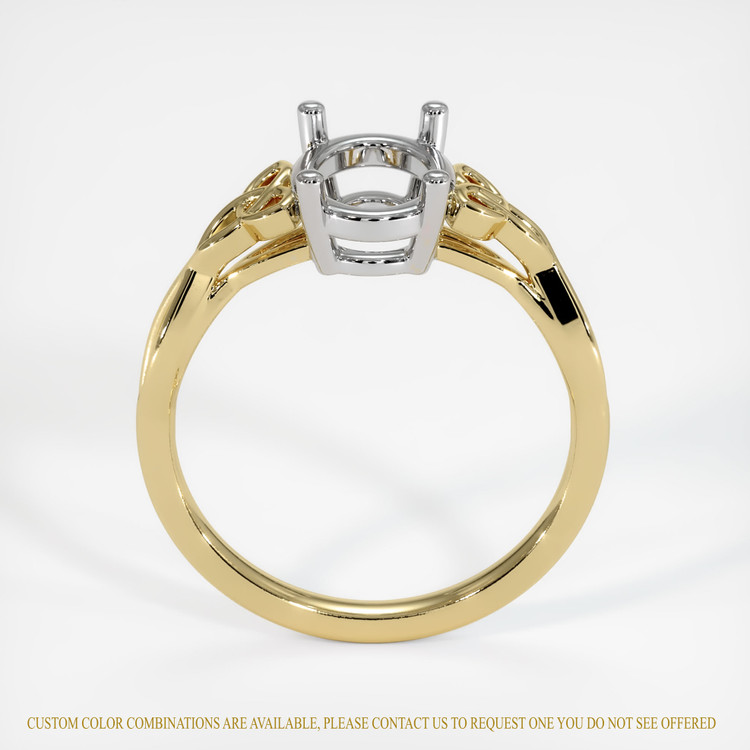 14K White & Yellow Celtic Ring Setting