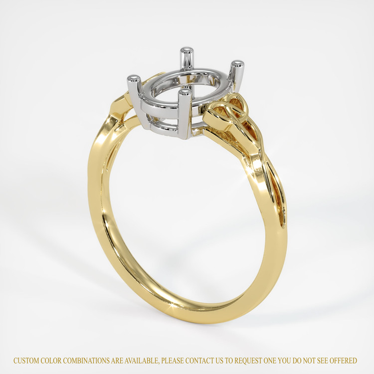 18K White & Yellow Celtic Ring Setting