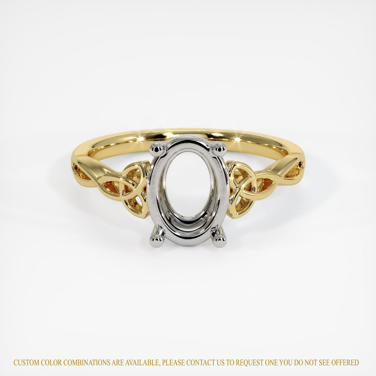 18K White & Yellow Celtic Ring Setting