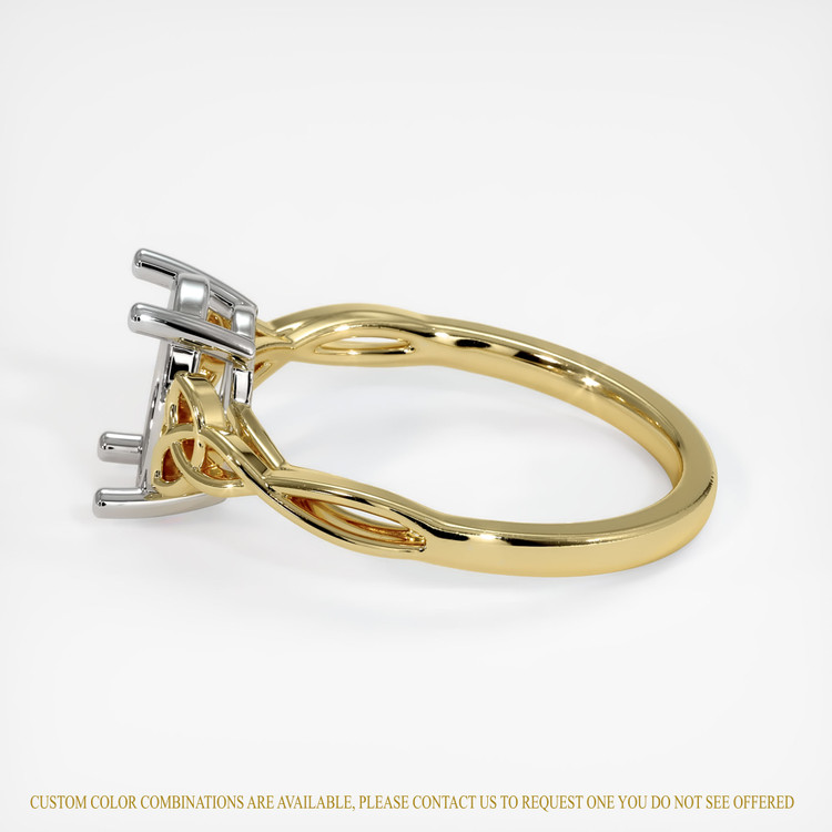 18K White & Yellow Celtic Ring Setting