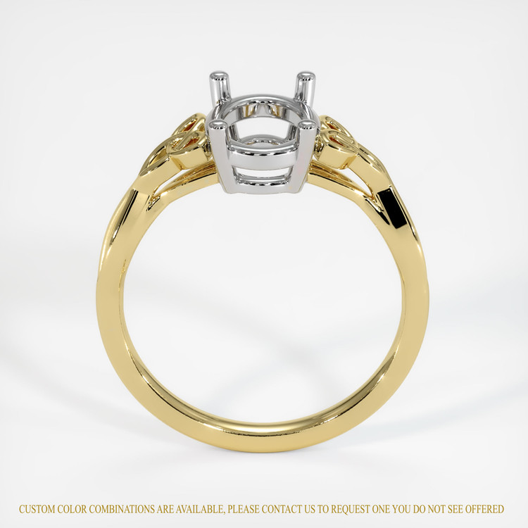 18K White & Yellow Celtic Ring Setting