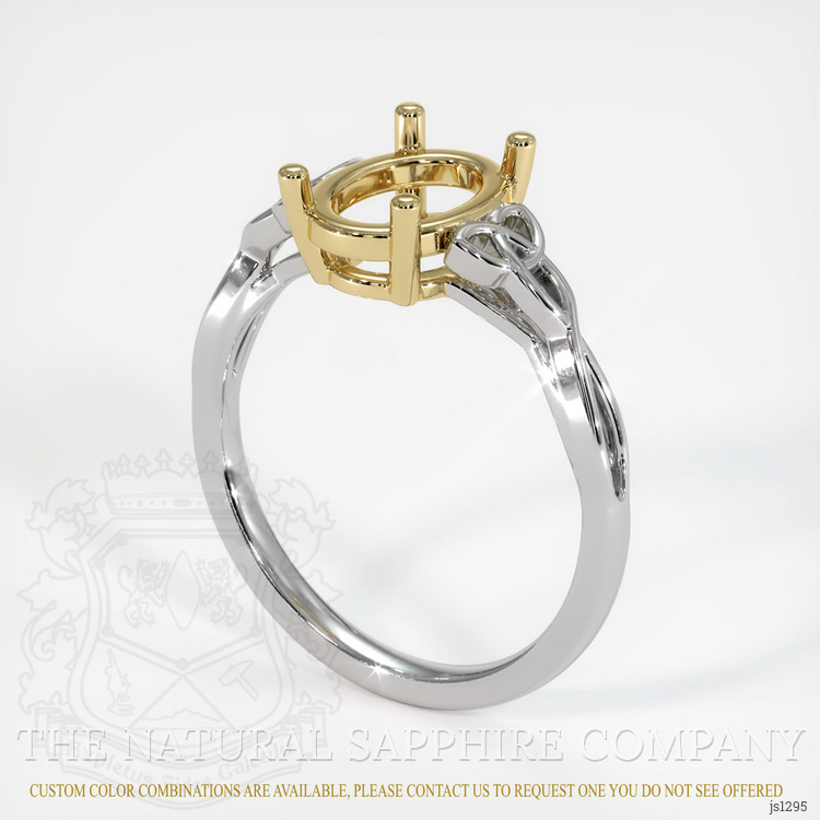 14K Yellow & White Celtic Ring Setting