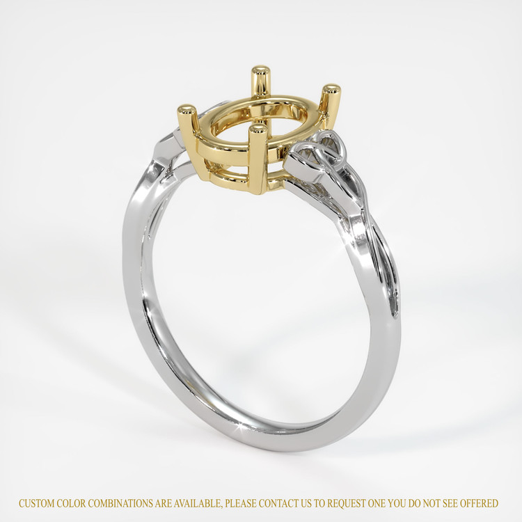 14K Yellow & White Celtic Ring Setting