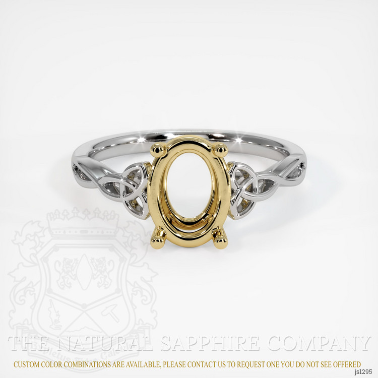 14K Yellow & White Celtic Ring Setting
