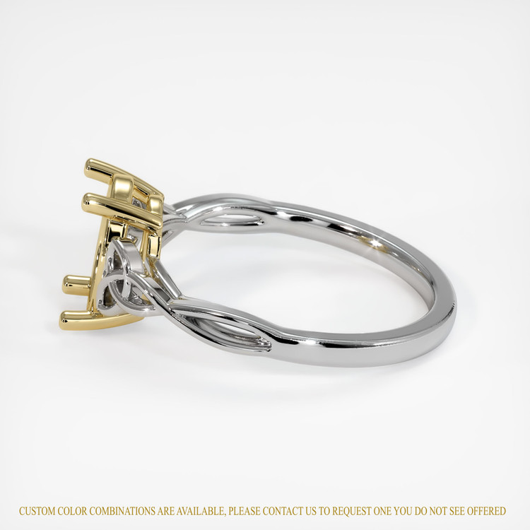 14K Yellow & White Celtic Ring Setting
