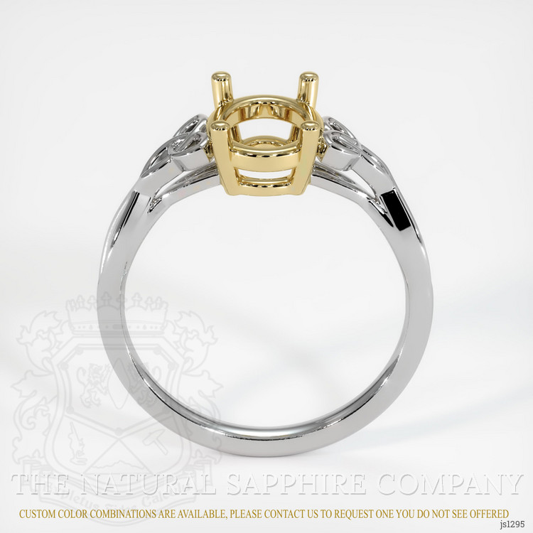 14K Yellow & White Celtic Ring Setting