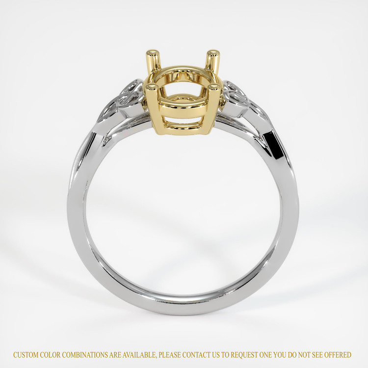 14K Yellow & White Celtic Ring Setting