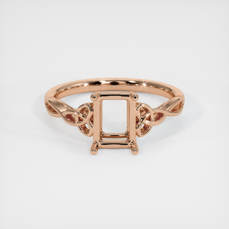 18K Rose Gold Celtic Ring Setting