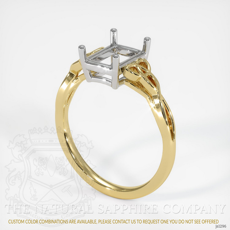 14K White & Yellow Celtic Ring Setting