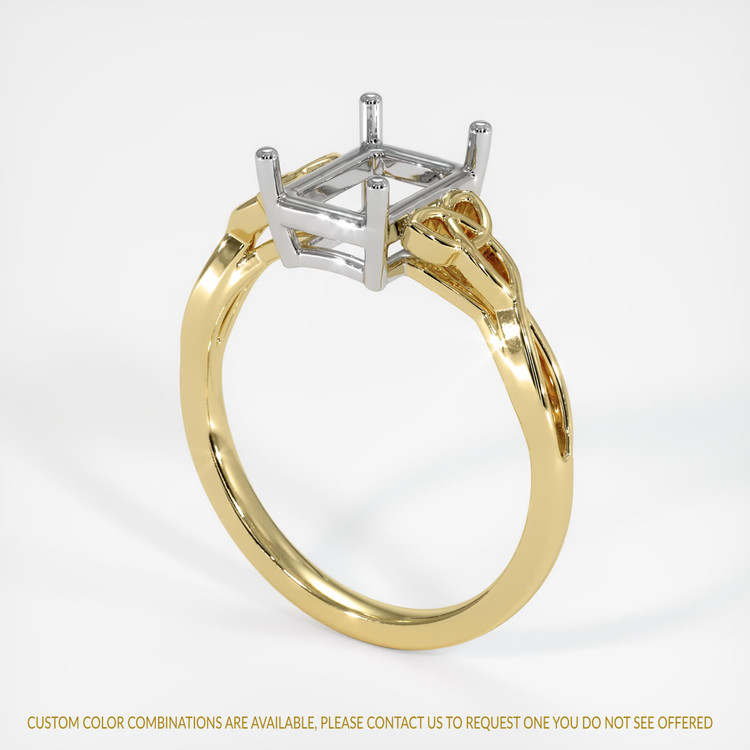 14K White & Yellow Celtic Ring Setting