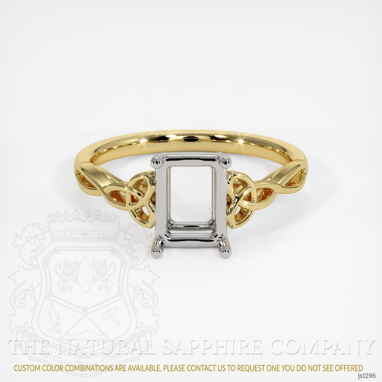 14K White & Yellow Celtic Ring Setting