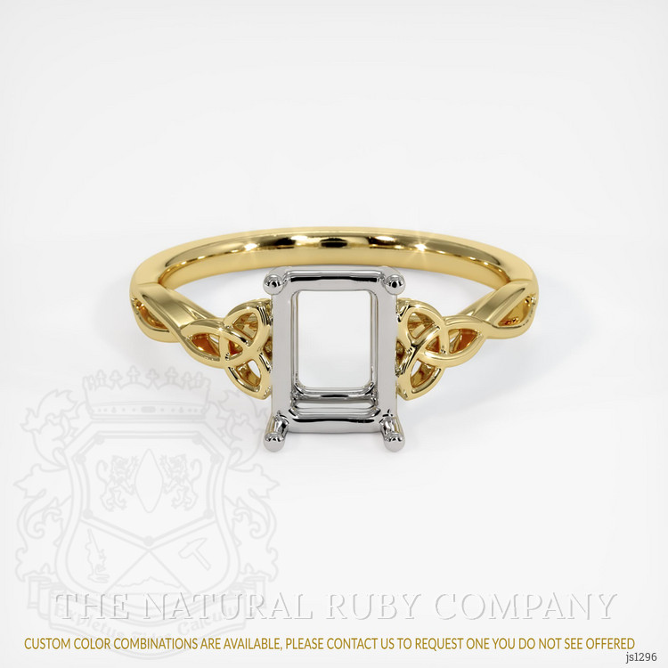 14K White & Yellow Celtic Ring Setting