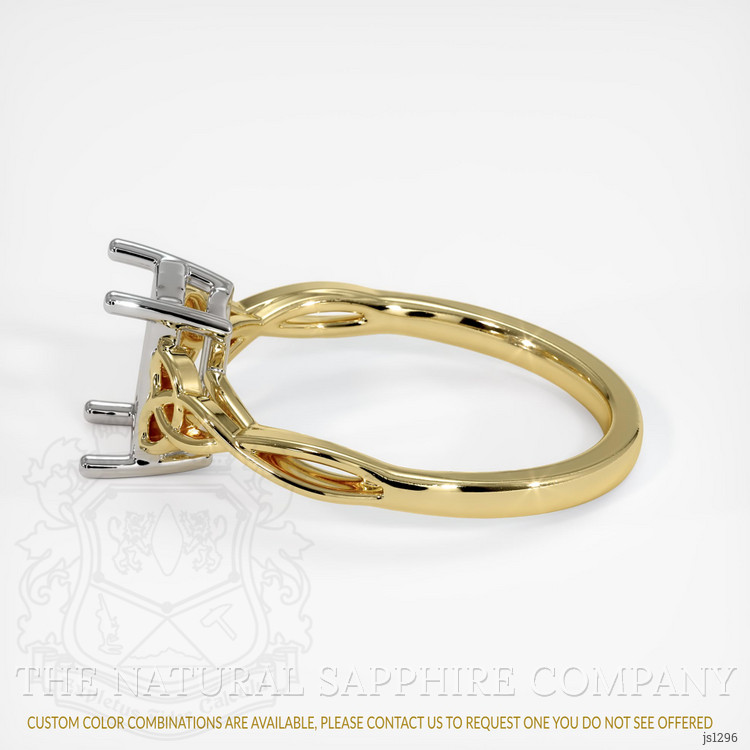 14K White & Yellow Celtic Ring Setting