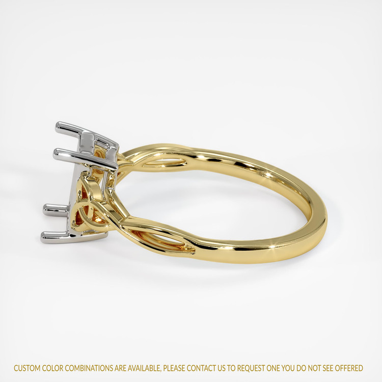 14K White & Yellow Celtic Ring Setting