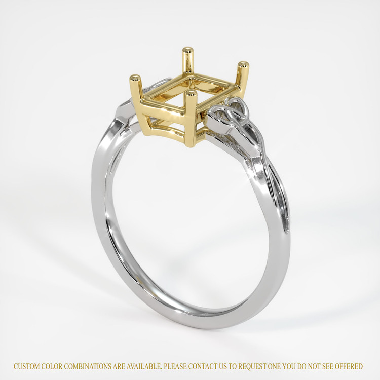 14K Yellow & White Celtic Ring Setting