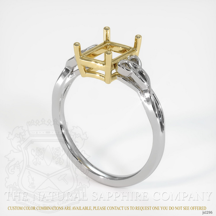 14K Yellow & White Celtic Ring Setting