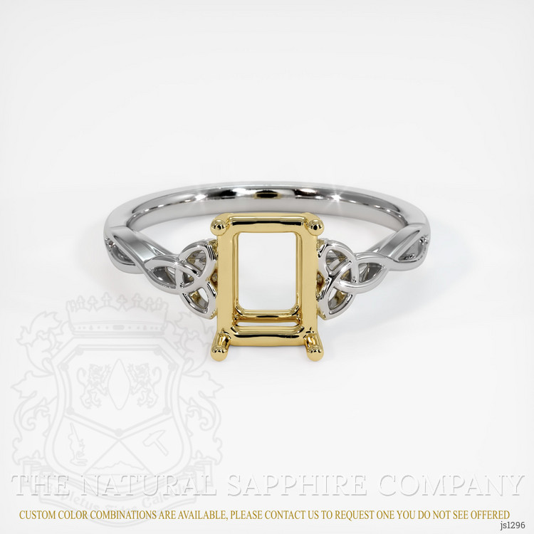 14K Yellow & White Celtic Ring Setting