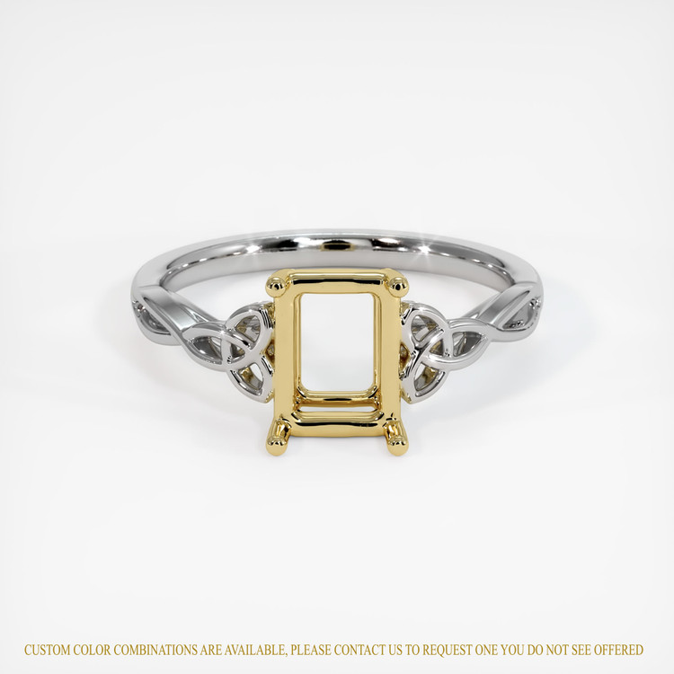14K Yellow & White Celtic Ring Setting