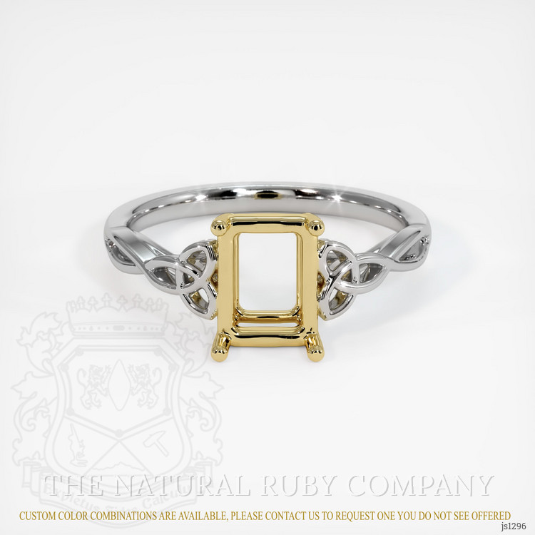 14K Yellow & White Celtic Ring Setting