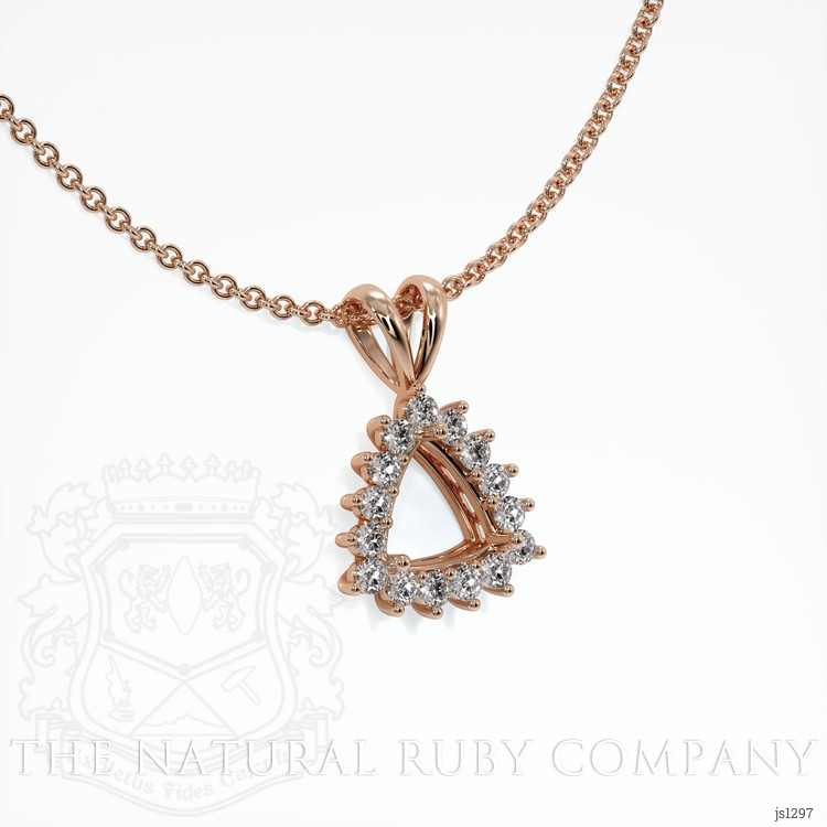 14K Rose Gold Halo Pendant Setting