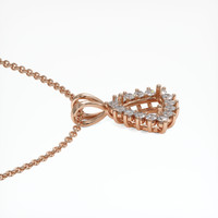 14K Rose Gold Halo Pendant Setting Image