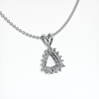 10K White Gold Halo Pendant Setting Image
