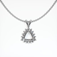 18K White Gold Halo Pendant Setting Video