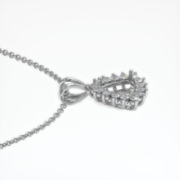 18K White Gold Halo Pendant Setting Image