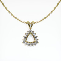14K Yellow Gold Halo Pendant Setting Video