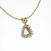 14K Yellow Gold Halo Pendant Setting Image