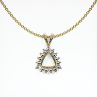 Halo Emerald Pendant 1.54 Ct., 18K Yellow Gold Combination Setting