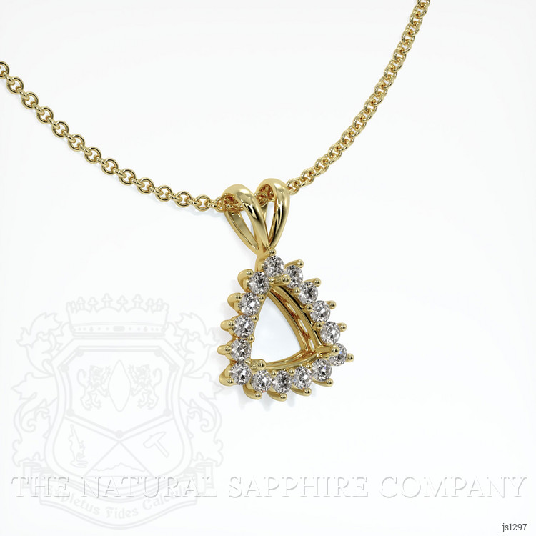 18K Yellow Gold Halo Pendant Setting