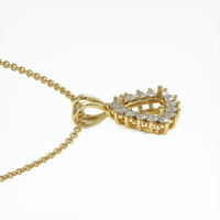 18K Yellow Gold Halo Pendant Setting Image