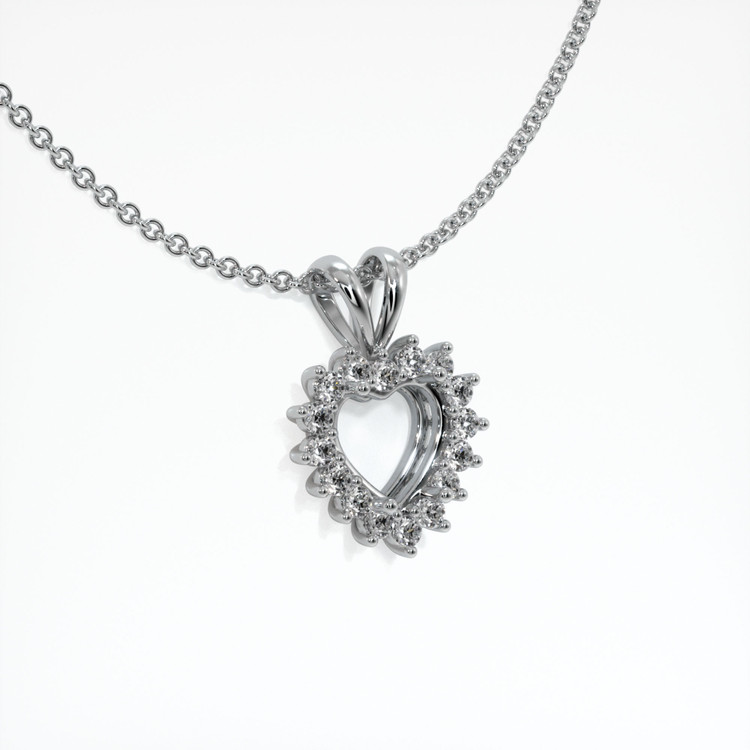 Platinum 950 Halo Pendant Setting