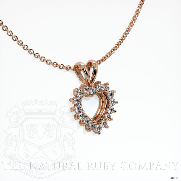 14K Rose Gold Halo Pendant Setting