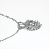 14K White Gold Halo Pendant Setting Image