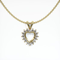 Halo Emerald Pendant 3.00 Ct., 18K Yellow Gold Combination Setting