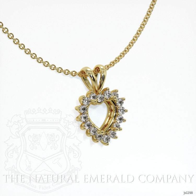 18K Yellow Gold Halo Pendant Setting