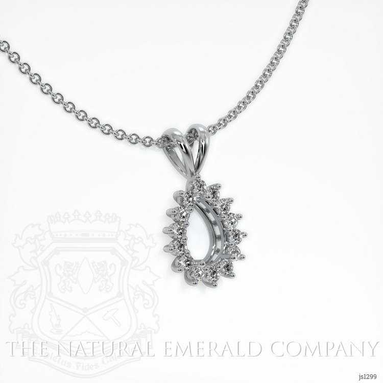 Platinum 950 Halo Pendant Setting