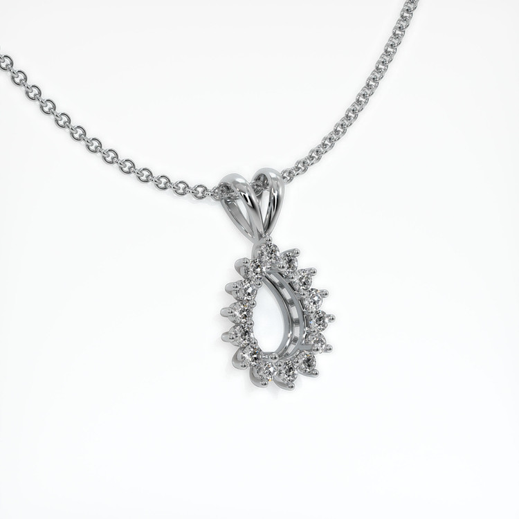 Platinum 950 Halo Pendant Setting