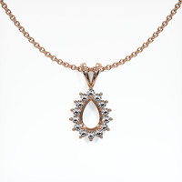 14K Rose Gold Halo Pendant Setting Video